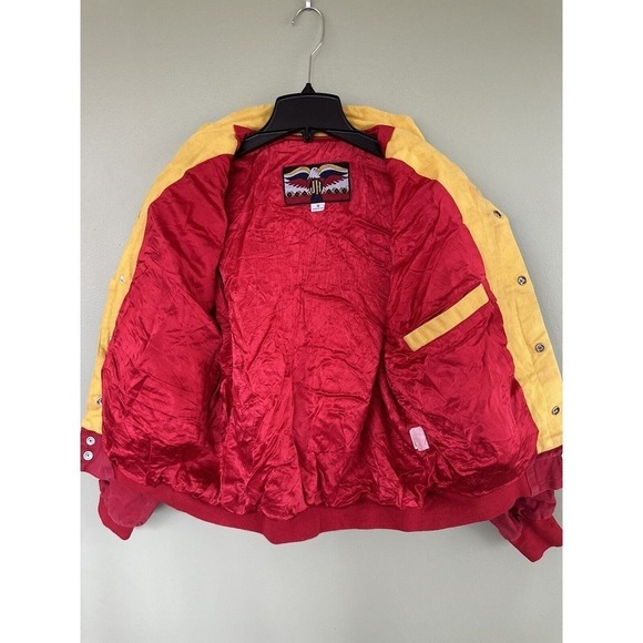 Vtg M&M NASCAR Racing Jacket JH Design Chase #36 Ernie Irvan Sz S-M Yellow Red‌‌ - Picture 10 of 16